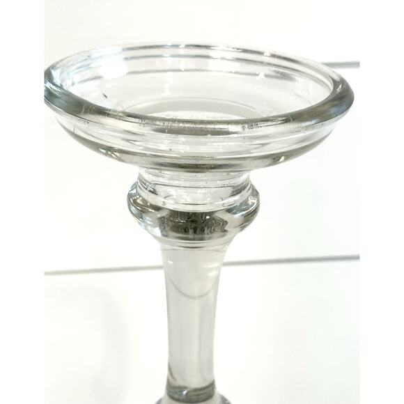 Pressed Glass Vintage 2-Part Screw Apart Candlestick 18.5" Tall-RARE & UNIQUE! - Picture 4 of 8